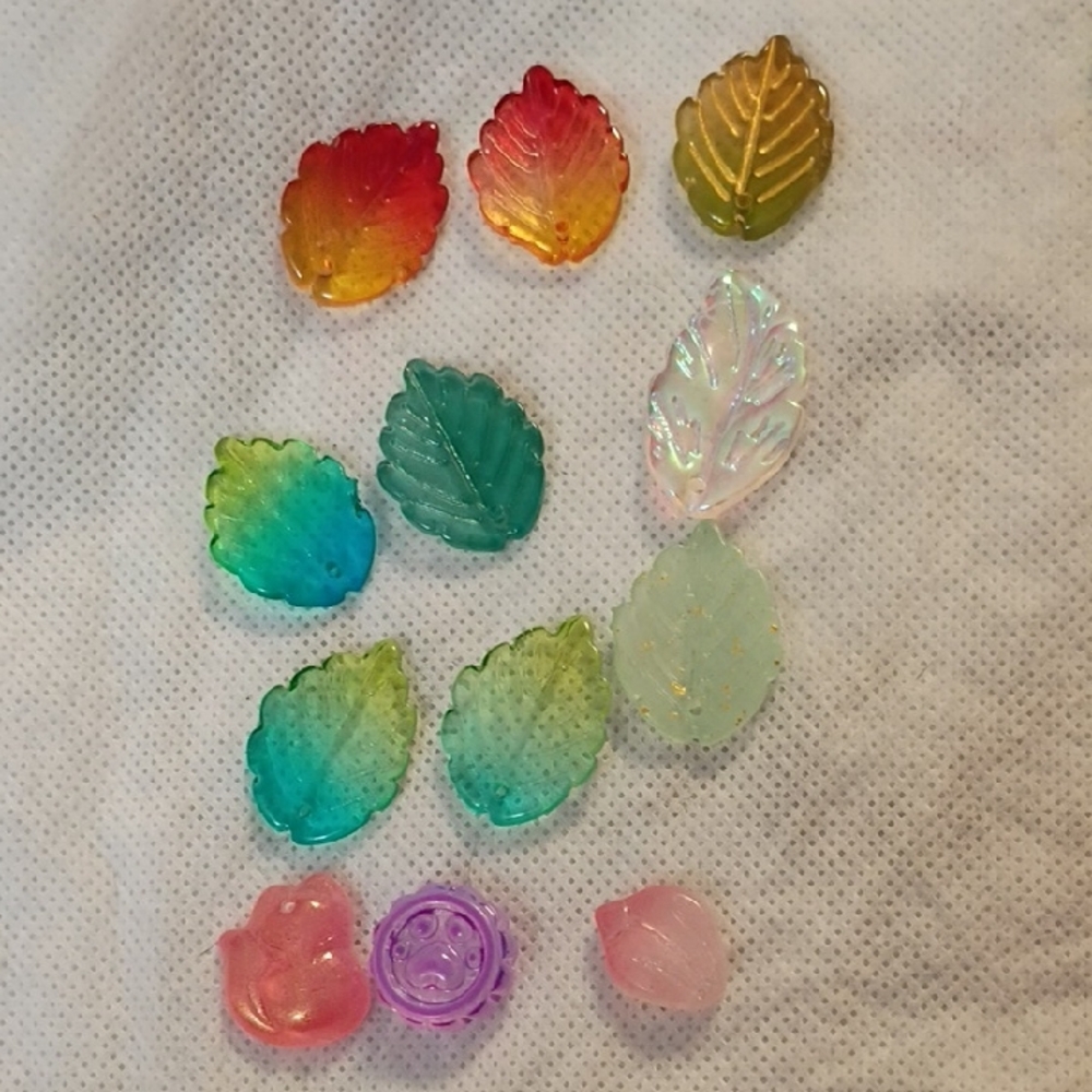 Colorful Leaf and Flower Beads